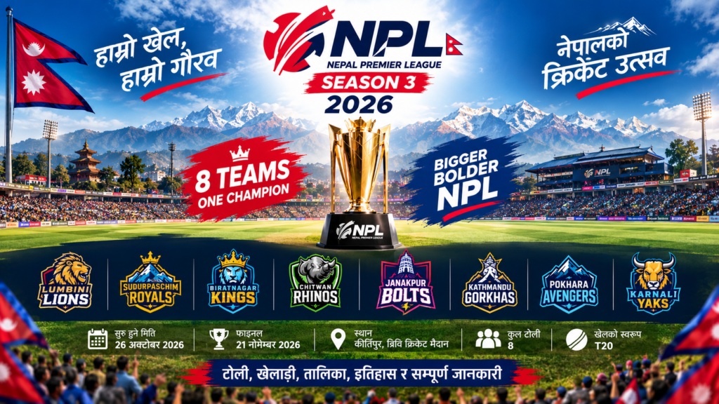 नेपाल प्रिमियर लिग २०२६ टोली, खेलाडी, तालिका र इतिहास